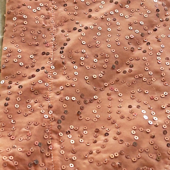 TOP, SEQUINS ALL OVER, ROSE, SIZE PLUS, DRAPED NECK, GORGEOUS, RED CARPET STYLE, - Picture 8 of 8